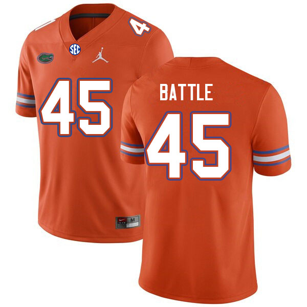 Men #45 Eddie Battle Florida Gators College Football Jerseys Sale-Orange